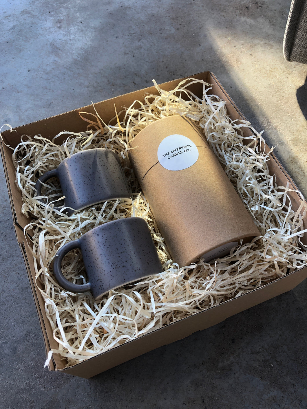 Soft Brown Espresso Mug & Candle Gift Set