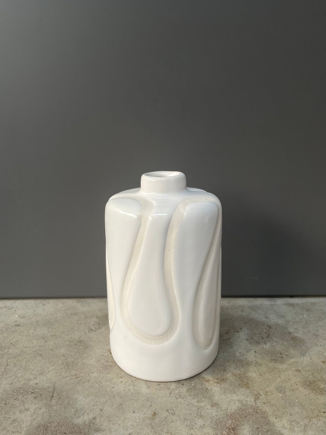 Elice Vase, Stoneware, White