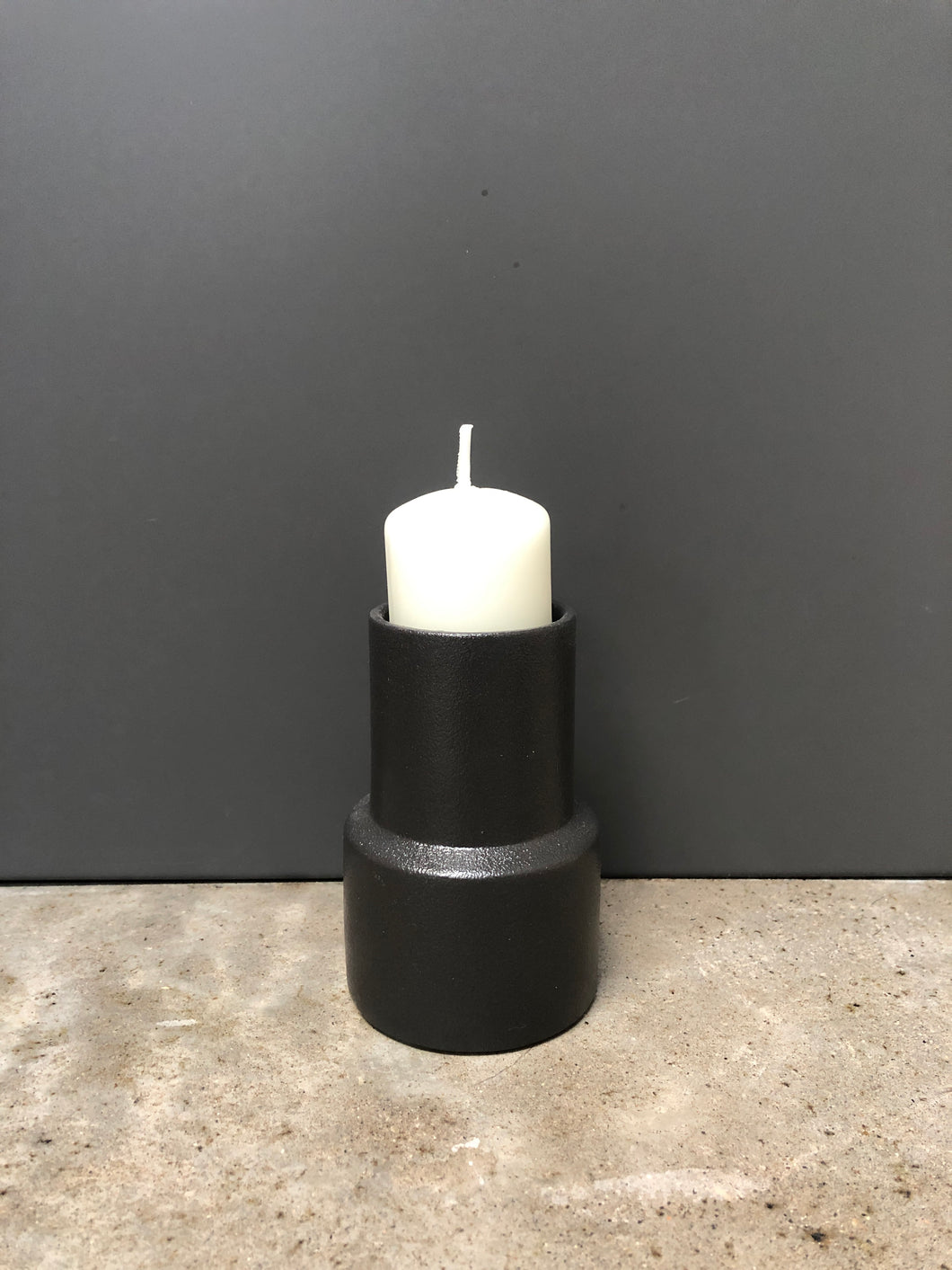 Oblong Candle Holder, Cast Iron